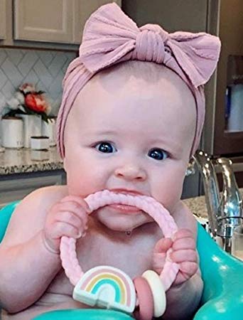 Silicone Teether with Rattle; Features Rattle Sound, Two Silicone Rings and Raised Texture to Soothe Gums; Ages 3 Months and Up; Rainbow
